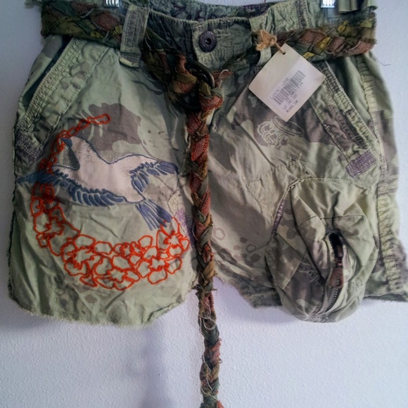 Z Brand Camo Embroidered Surf Cargo Skirt Med Nwt - Picture 2 of 3